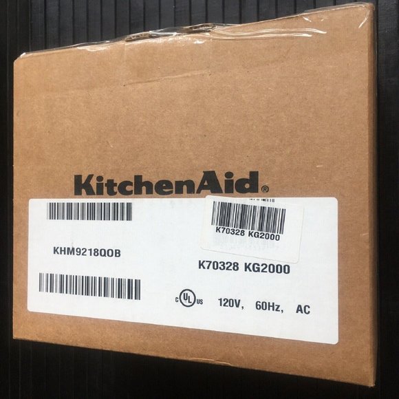 brand new ONYX BLACK KitchenAid 9-Speed Hand Mixer Model KHM9218 in brown box - Picture 2 of 7